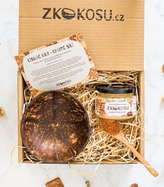 zKokosu Dárkový balíček LÍSKÁČ BÍLÝ - CHUTĚ SÍLÍ