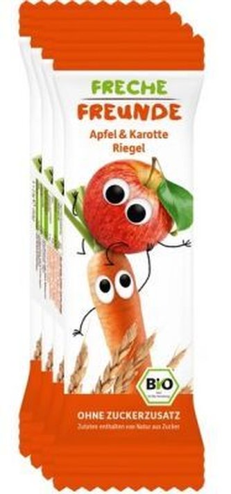 Freche Freunde BIO Ovocná tyčinka - Jablko a mrkev 4 x 23 g