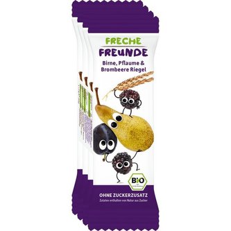 Freche Freunde BIO Ovocná tyčinka - Hruška, švestka a ostružina 4 x 23 g
