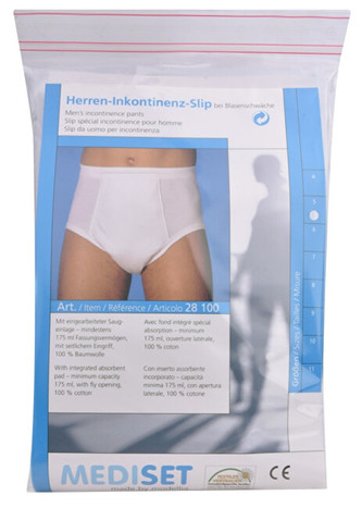 Mediset Inkontinenční pánské slipy s bočním vstupem, integrovanou sací vložkou z mikrofáze Vel. 9