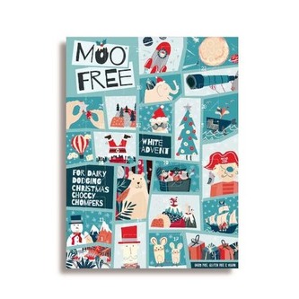 Moo-Free Čokoládový adventní kalendář z bílé čokolády 70 g
