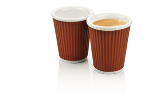 LES ARTISTES Sada 2 ks hrnků 180 ml Brown