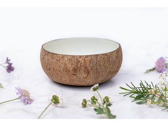 zKokosu Kokosová miska NATURAL BÍLÁ
