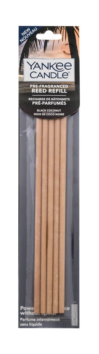 YANKEE CANDLE Pre-Fragranced Black Coconut voňavé tyčinky náplň 5 stébel