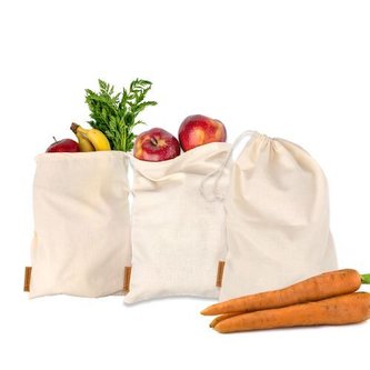 GoodWays Plátěné pytlíky na ovoce a zeleninu 3 ks