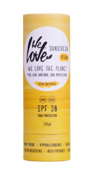 We Love the Planet Přírodní opalovací krém v tyčince SPF 30, 50 g