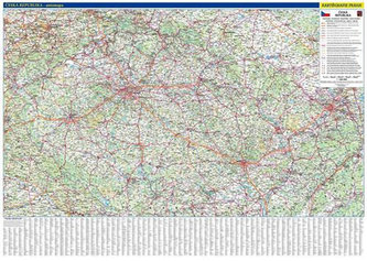 Česká republika - nástěnná automapa 1:360 tis./136x97 cm