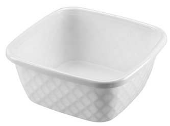 Košík 34x34x14 cm bílý plast