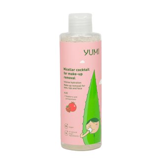Yumi micelární koktejl na obličej  Aloe + malina a granátové jablko 200 ml