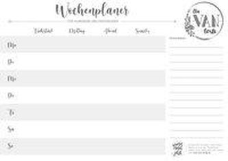 Wochenplaner für hungrige Weltentdecker