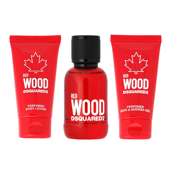 Dsquared2 Red Wood toaletní voda 50 ml + sprchový gel 50 ml + tělové mléko 50 ml