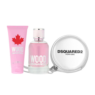 Dsquared2 Wood toaletní voda 100 ml + sprchový gel 100 ml + peněženka