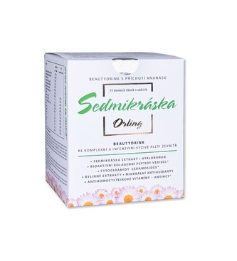 Orling BeautyDrink SEDMIKRÁSKA Orling® práškový nápoj s příchutí ANANAS 210 g, 15 denních dávek
