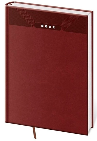 Diář 2022 Print - anglicky červený, denní, A5