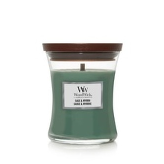 WoodWick Sage & Myrrh svíčka váza 609g