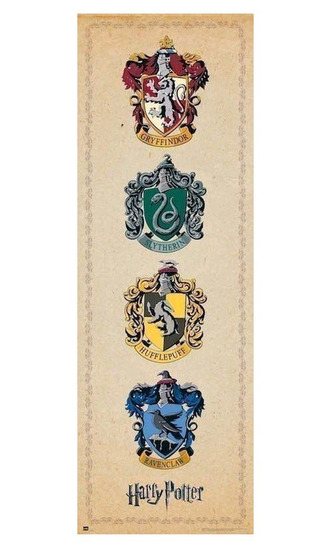 Plakát na dveře Harry Potter: Erby (53 x 158 cm) 150g