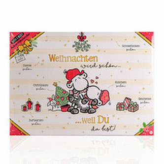 Accentra Adventní kalendář Sheepworld červený woman