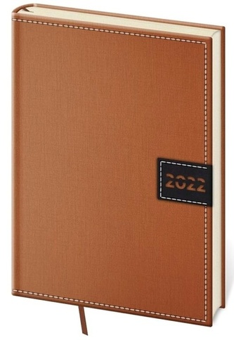 Diář 2022 denní A5 Toledo - hnědá