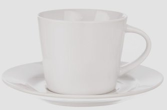 Šálek s podšálkem 180 ml bílý porcelán