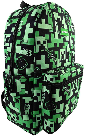 Batoh Minecraft: Creeper černý polyester
