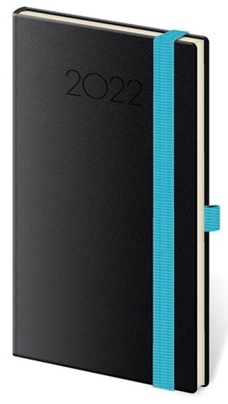 Diář 2022 týdenní kapesní New Praga - černá