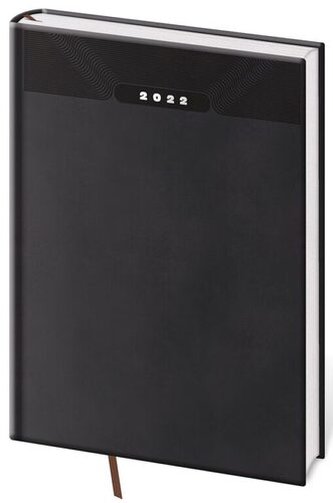 Diář 2022 Print - černý, týdenní, B5
