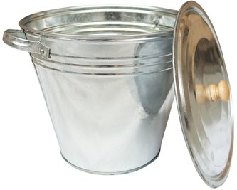 Vědro-nádoba na popel 25 l s pokličkou pozink