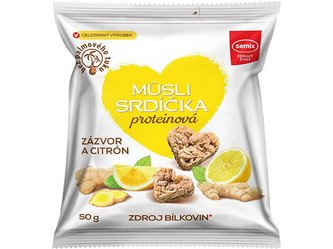 Semix Proteinová srdíčka se zázvorem a citronem 50 g