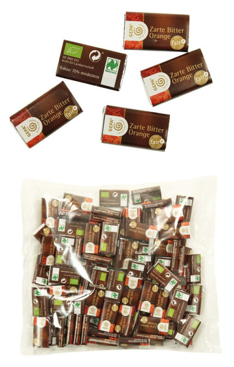Gepa Bio mini hořké čokoládky s pomerančem, 100 x 3 g