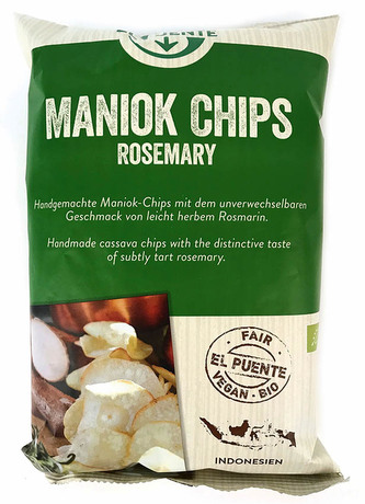 El Puente Bio maniokové chipsy s rozmarýnem, 100 g