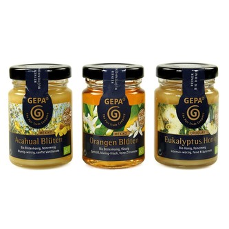 Gepa Bio medové trio, 3 x 125 g