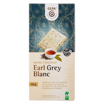 Gepa Bio bílá čokoláda s čajem Earl Grey, 80 g