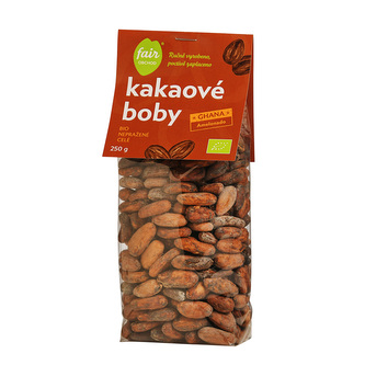 Fairobchod Bio nepražené kakaové boby Ghana Amelonado, 250 g