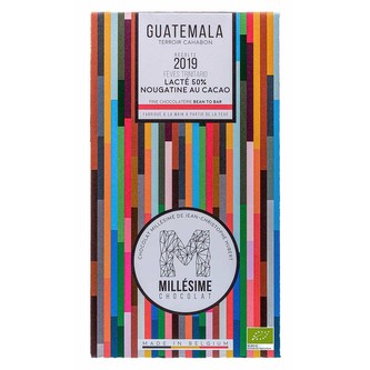 Millésime Chocolat Bio mléčná čokoláda s kakaovou náplní Guatemala 50 %, 70 g