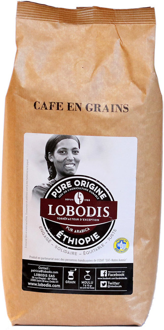 Lobodis Zrnková káva z Etiopie, 1000 g