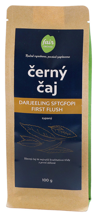Fairobchod Černý čaj Darjeeling SFTGFOP1 z první sklizně, větší balení Hmotnost: 200 g
