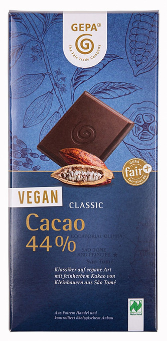 Gepa Bio vegan mléčná čokoláda se 44 % kakaa, 100 g