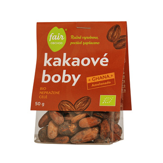 Fairobchod Bio nepražené kakaové boby Ghana Amelonado, 50 g