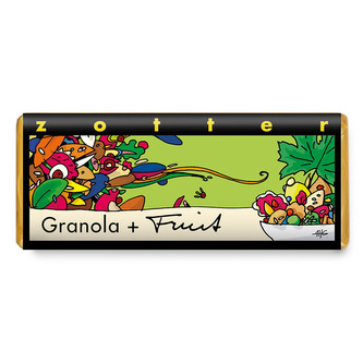 Zotter Bio hořká čokoláda Ovocné müsli, 70 g