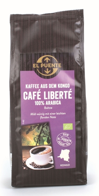 El Puente Bio zrnková Káva svobody z Konga, 250 g