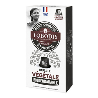 Lobodis Kompostovatelné kávové kapsle Etiopie s nulovým odpadem, 10 ks (pro Nespresso®)