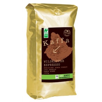 Bio zrnková divoká káva Kaffa espresso, 1000 g Bio zrnková divoká káva Kaffa espresso, 1000 g