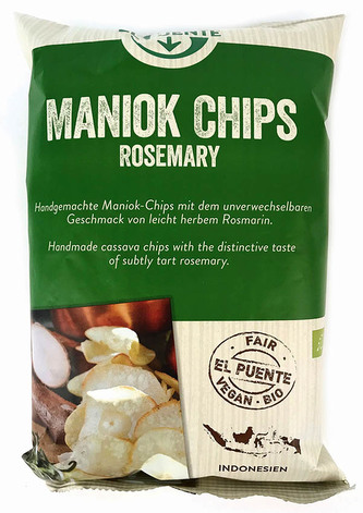 El Puente Bio maniokové chipsy s rozmarýnem, 30 g