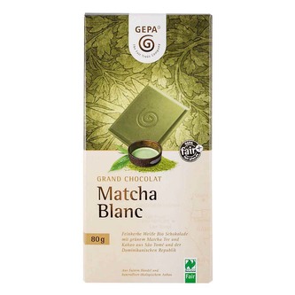 Gepa Bio bílá čokoláda s čajem Matcha, 80 g