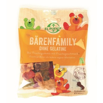 El Puente Bio gumová Medvědí rodinka bez želatiny, 100 g
