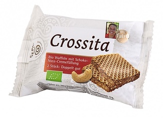 Gepa Bio wafle s čokoládovou náplní s kešu ořechy, 40 g