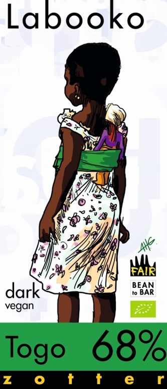 Bio hořká čokoláda Zotter Togo 68 %