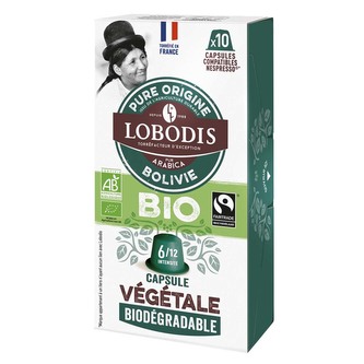 Lobodis Bio kompostovatelné kávové kapsle Bolívie s nulovým odpadem, 10 ks (pro Nespresso®)