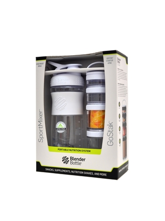 Blender Bottle - Sport mixer Go stack - růžový