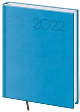 Diář 2022 Print - světle modrý, denní, B6